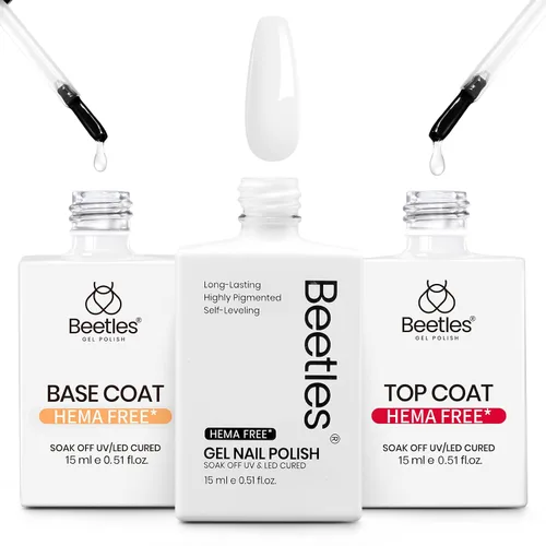 Vista 12 de Beetles - Látex líquido sin olor para uñas, 0.5 onzas líquidas, barrera de esmalte de uñas de látex blanco, protector de cutículas para gel