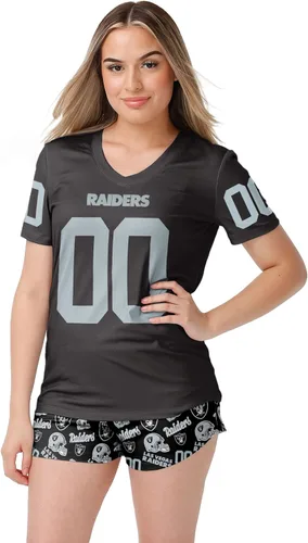 Vista 5 de FOCO NFL womens Nfl Team Logo Ladies Gameday Ready Jersey Pajama Set
