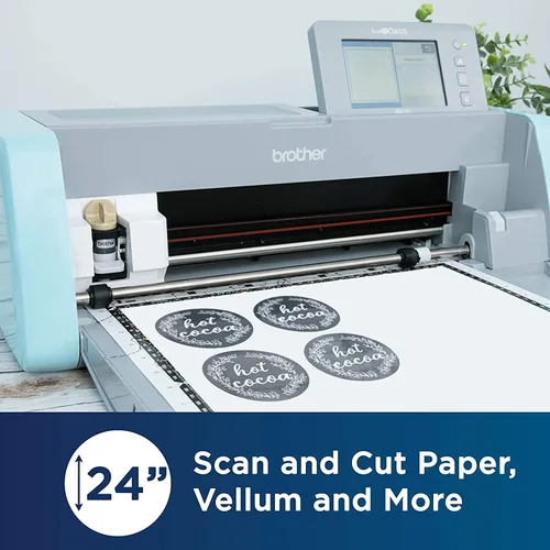 Vista 3 de Brother ScanNCut DX - Paquete de 2 alfombrillas adhesivas de baja adherencia, 12 x 12 pulgadas y 12 x 24 pulgadas, para materiales finos y delicados