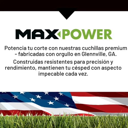 Vista 10 de MaxPower 561149B - Juego de 3 cuchillas fabricadas en EE. UU. Para cortacéspedes Bad Boy de 54 pulgadas reemplazan 038-0005-00