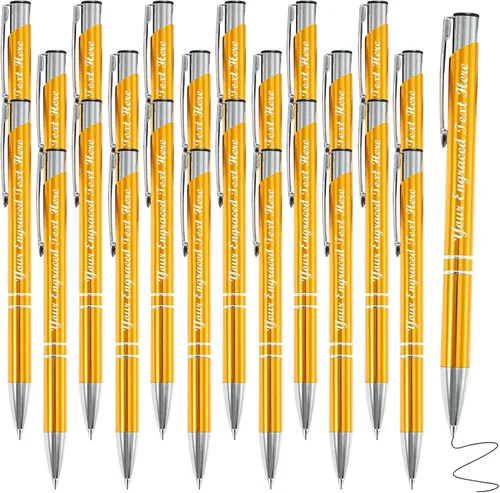 Vista 7 de Bolígrafos personalizados a granel con grabado sin nombre, bolígrafo de impresión personalizada, bolígrafo de metal pastel, regalo personalizado