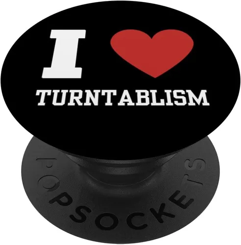 Vista 6 de Turntablism Turntable Vinyl Dj Love Heart Cool Vintage Retro PopSockets MagSafe PopGrip for iPhone
