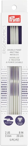 Vista 12 de Prym Ergonomics - Aguja de tejer de doble punto de 8 pulgadas, tamaño 1 (paquete de 5)
