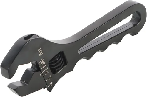Vista 5 de labwork 3AN-16AN Llave inglesa ajustable Spanner de aluminio ligero para adaptador de conexión de manguera AN, extremo negro
