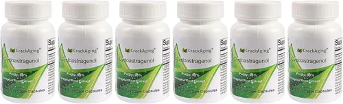 Vista 5 de Crackaging Cycloastragenol 98% Telomere Support 25mg 90Caps en 3 Botellas suplemento de enzima telomerasa