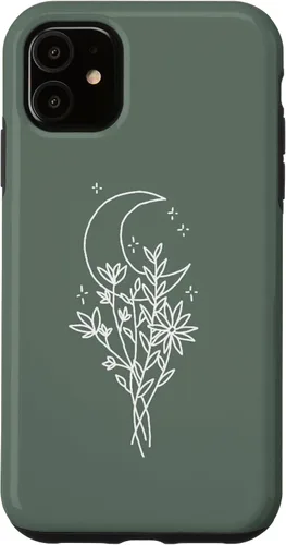 Vista 8 de Funda botánica de flores silvestres para iPhone 16 verde salvia