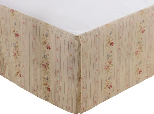 Vista 3 de Greenland Home Falda de cama con rosas antiguas, individual, multicolor