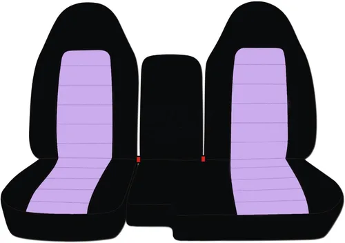 Vista 22 de Cubreasientos de camiones de dos tonos/vehículos utilitarios Ford Ranger/Explorer Mazda Navajo/Serie B (asientos separados, 60/40) con Negro y azul