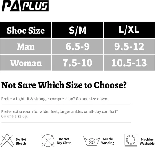 Vista 2 de PAPLUS Calcetines deportivos de compresión (6 pares) para hombres y mujeres