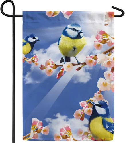 Vista 50 de A Little Rain Gnome Umbrella Garden Flag 12.5" x 18" Double Sided