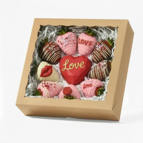 Vista 9 de RomanticBaking 24 piezas cajas blancas para pasteles de 10 x 10 x 2.5 pulgadas con ventana - Perfectas para galletas, fresas cubiertas de chocolate