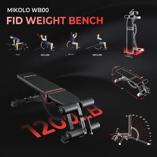 Vista 3 de Mikolo - Máquina Smith con pila de pesas, sistema de gimnasio en casa tipo jaula de potencia con tracción LAT y cruce de cable, entrenador