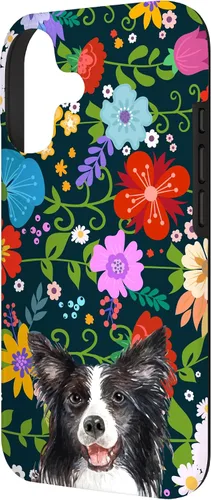 Vista 2 de Border Collie Ditsy Flower Floral Pattern for Women Case for iPhone 17