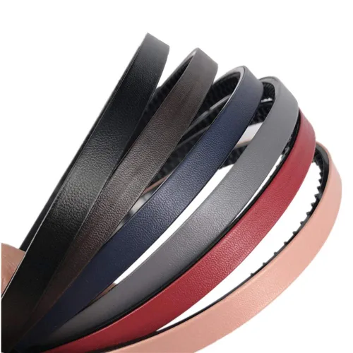 Vista 10 de Diadema de cuero delgada cubierta con lazos para el cabello, cierre de lazo para el cabello, bandas para el cabello con purpurina para mujeres