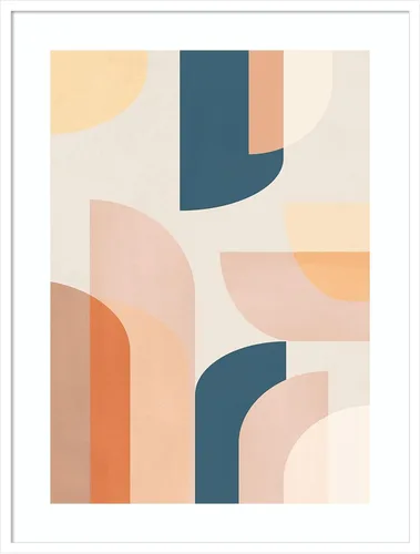 Vista 10 de Amanti Art Lienzo decorativo para pared, diseño geométrico retro de 21 x 17 pulgadas, por Kathrin Pienaar, arte abstracto para pared, decoración