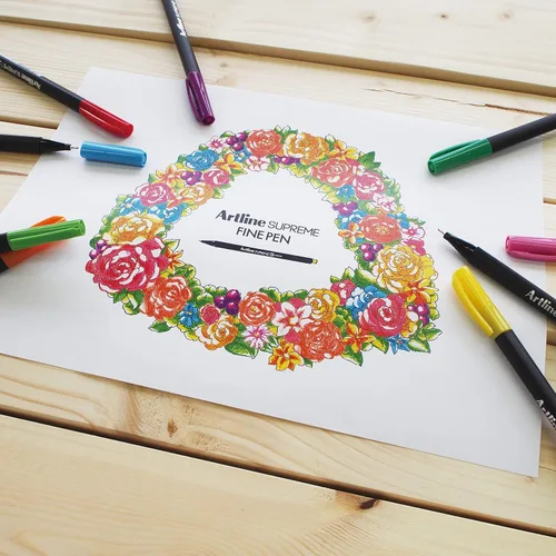 Vista 4 de Artline SUPREME - Bolígrafos de punta fina para dibujar, colorear, escribir, adecuados para arte y diseño, bolígrafo de tinta con punta fina