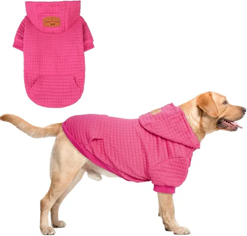 Vista 37 de BEAUTYZOO - Sudadera con capucha para perros con agujero para correa y bolsillo, suéteres para perros pequeños, medianos y grandes, niños y niñas