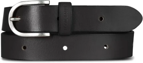 Vista 14 de Eddie Bauer Cinturones de cuero casuales para mujer con hebilla de metal duradera Barra central - Negro