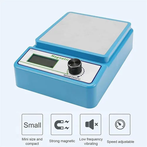Vista 3 de Magnetic Stirrer, Small 12W Lab 0-2400 RPM Digital Display Magnetic Mixer, 3000Ml Stirring Volume, Suitable for Laboratory, Chemistry Experiment