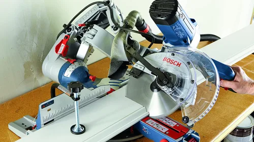Vista 5 de BOSCH CM10GD - Sierra ingletadora compacta de 15 amperios con cable de 10 pulgadas de doble bisel deslizante con hoja de sierra de carburo de 60