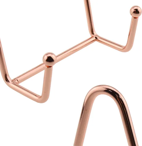 Vista 4 de heyous Soportes de placa para exhibición, 2 soportes de exhibición de oro rosa de 4.5 pulgadas para plato, soporte de marco de metal para fotos