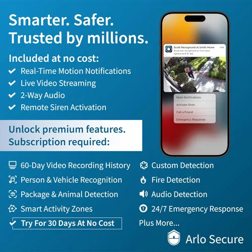 Vista 5 de Cámara de seguridad Arlo Essential 2K Solo para interiores 2ª generación Monitor para bebés y cámara para mascotas Escudo de privacidad