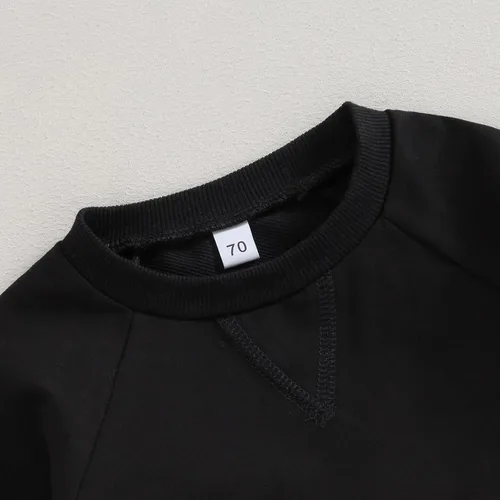 Vista 4 de Conjunto de ropa deportiva de manga larga con cuello redondo y pantalones para bebé niño