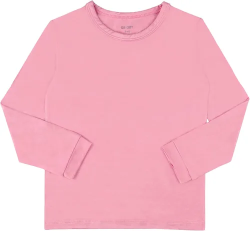 Vista 2 de GUISBY Conjunto de pijama de rayón hecho de bambú, para niños y niñas, ropa de dormir de ajuste cómodo para uso diario, conjunto de 2 piezas