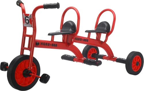 Vista 9 de Triciclo para niños de edad 2-6 años, triciclo para niños con rueda grande, triciclo para jardín de infantes y cuidado diurno al aire libre