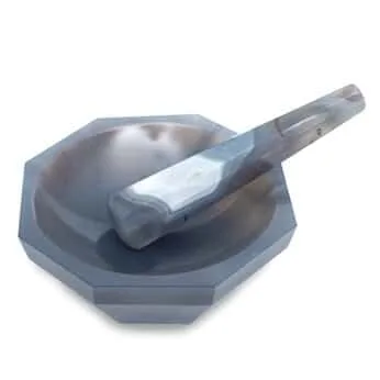 Vista 8 de Cole-Parmer Juego de mortero y mortero de ágata de 2", 0.3 fl oz