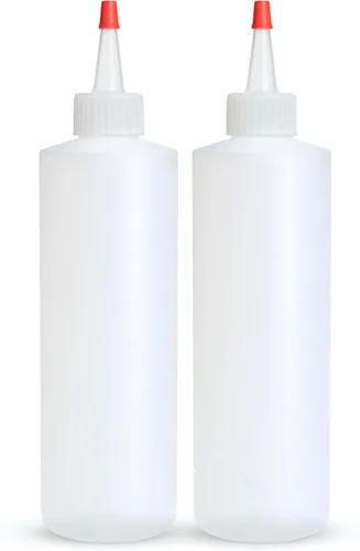 Vista 9 de BRIGHTFROM Botellas exprimibles para condimentos, 8 onzas, tapa superior roja, a prueba de fugas, para salsa de tomate, mostaza, jarabe, salsas