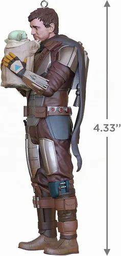 Vista 5 de Hallmark Keepsake Adorno de Navidad 2022, Star Wars: The Mandalorian te veré de nuevo