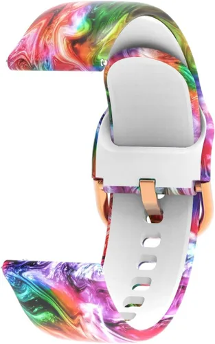 Vista 7 de Bandas para Quican IDW16/IDW19/W16B - Correa de reloj inteligente con patrón de correa de silicona transpirable, correas impermeables, correa