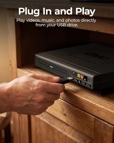 Vista 8 de Reproductores de DVD para TV con HDMI, reproductores de DVD que reproducen todas las regiones, reproductor de DVD simple con fácil funcionamiento