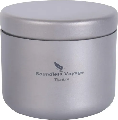 Vista 8 de Boundless Voyage Caja de lata pequeña de titanio, latas de té, latas de café, contenedor de almacenamiento de alimentos para té, café, hierbas