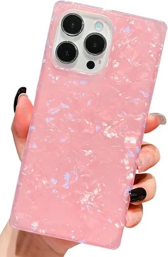 Vista 17 de Elegante Funda con Concha de Madre Perla para Niña Compatible con iPhone 14 de 6.1 Pulgadas, Funda Rectángulo con Borde, Elegante y delgada