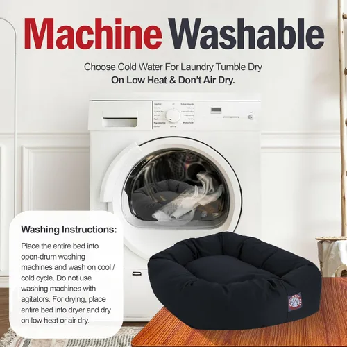 Vista 4 de Majestic Pet Products - Cama en forma de bagel para perro, color negro, 24 pulgadas