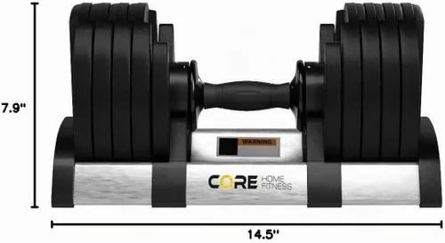 Vista 9 de Core Fitness® Adjustable Dumbbell Weight Set by Affordable Dumbbells
