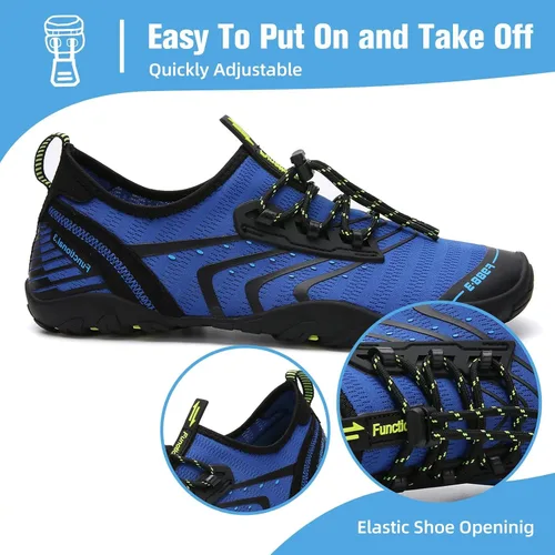 Vista 6 de Zapatos de agua para hombre y mujer, zapatos acuáticos descalzos, de secado rápido, para playa, natación, buceo, kayak, surf, deportes acuáticos