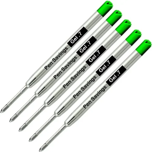 Vista 8 de Paquete de 5 repuestos de bolígrafo de gel Pen Savings compatibles con bolígrafos Parker, 0.028 in, escritura suave, flujo sin fricción