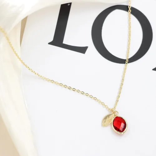 Vista 5 de Me&Hz Initial Birthstone Necklace for Women 14K Gold Filled Small Initial Necklace Crystal Birthstone Pendant Necklace for Girls Teens Mom Dainty
