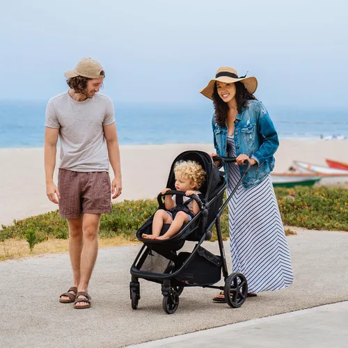 Vista 10 de Mompush Wiz - Cochecito reversible 2 en 1, plegable con una sola mano Negro