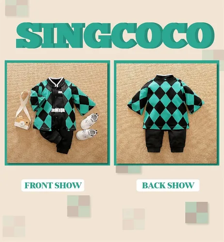 Vista 4 de Singcoco Disfraz de bebé niño recién nacido negro 3-6 meses