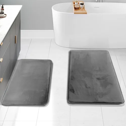 Vista 93 de Clara Clark tapete para baño, regadera o tina, de gomaespuma, negro, antiderrapante Camel Oro