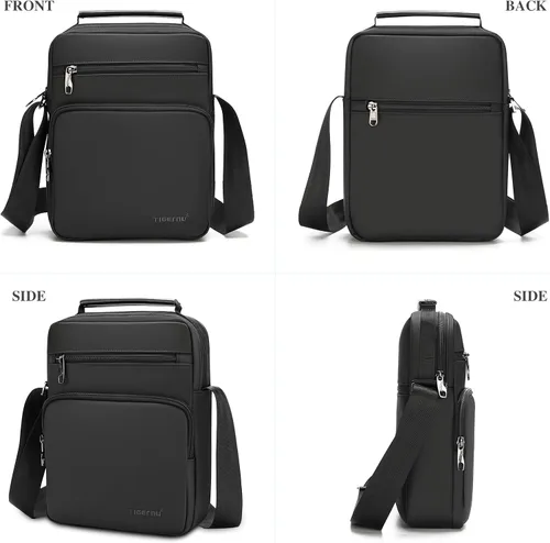 Vista 2 de BAIGIO Bolsa de mensajero para hombre bolsa de viaje