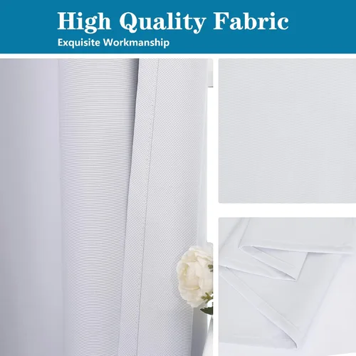 Vista 8 de Chyhomenyc Revestimientos de cortina opacas para ventana con 18 anillos, forro 100% opaco con aislamiento térmico para cortinas de 72 pulgadas, cada