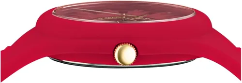 Vista 2 de Versus Versace Reloj de moda Fire Island para mujer. Correa de silicona ajustable y deportiva. Incluye bolsa de regalo de viaje.