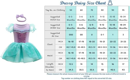 Vista 7 de Dressy Daisy Disfraz de princesa para bebé, disfraz de tutú de tul para cumpleaños, Halloween, traje con diadema