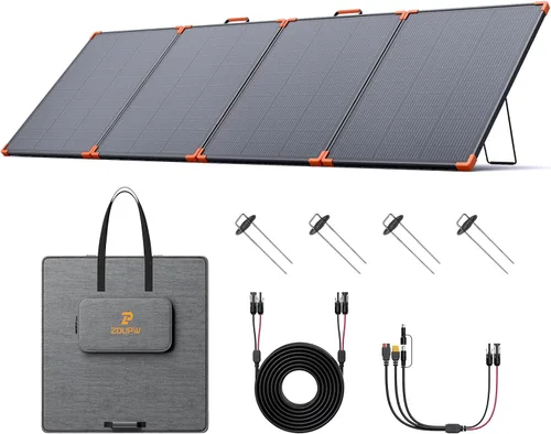 Vista 11 de ZOUPW 180W Panel solar portátil tipo N 16BB para central eléctrica 25% Efficiency Foldable Solar Panel for Jackery/Ecoflow/Bluetti/Anker, IP68