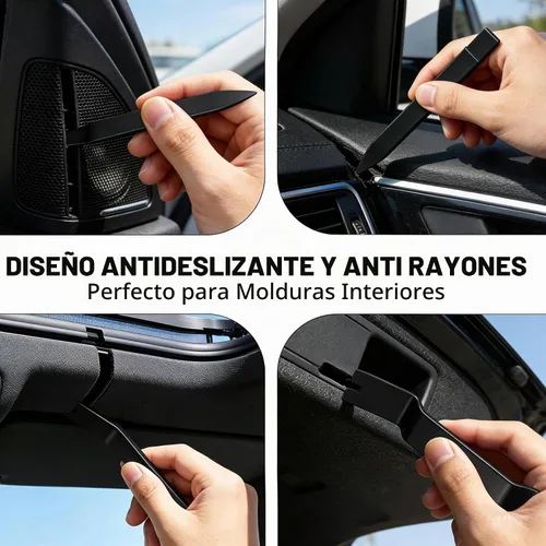Vista 2 de EldHus Juego de 5 herramientas para quitar tapicería de coche, juego de herramientas de extracción de clip automático para puerta, salpicadero